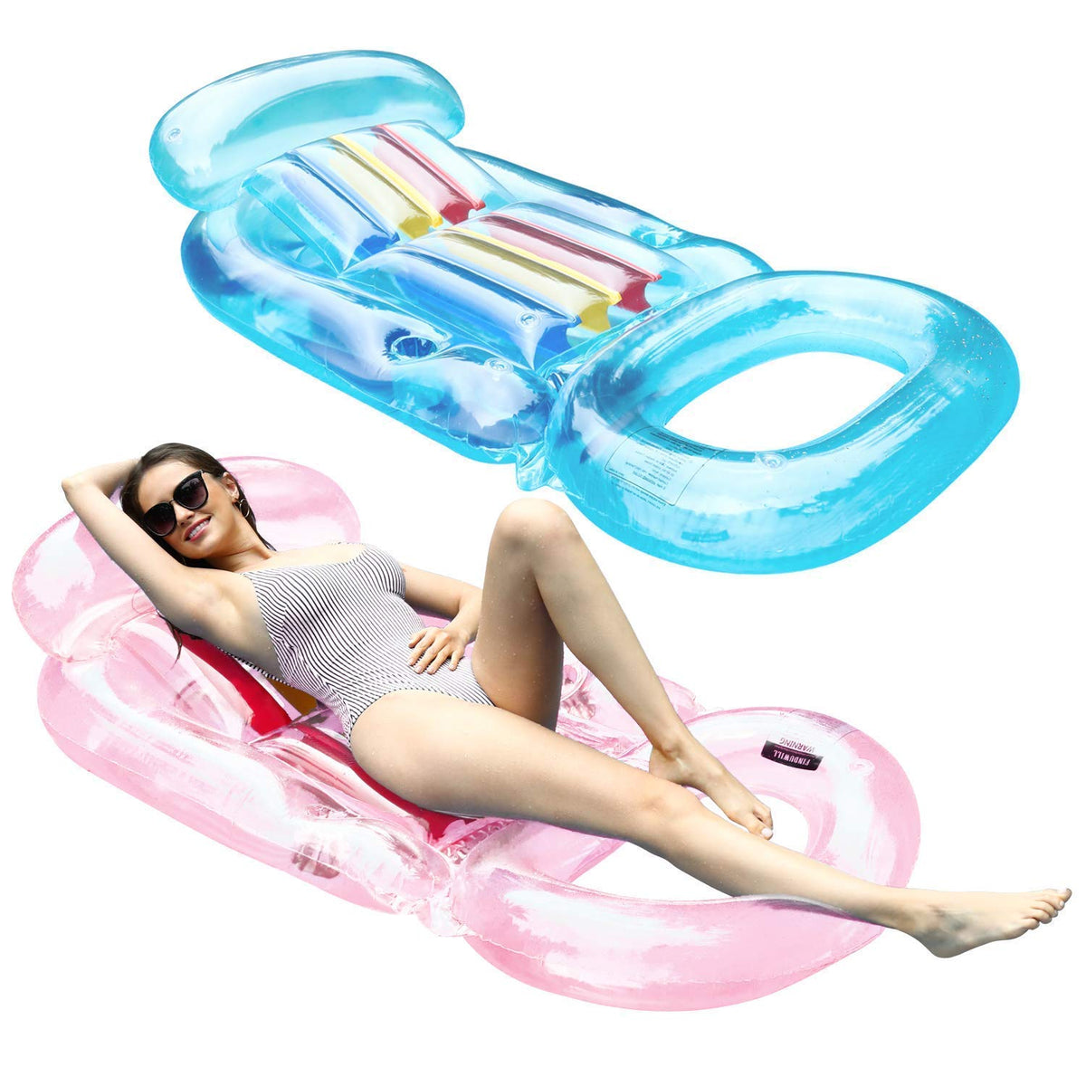 2 Pack Inflatable Pool Floats with Headrest XL B30568