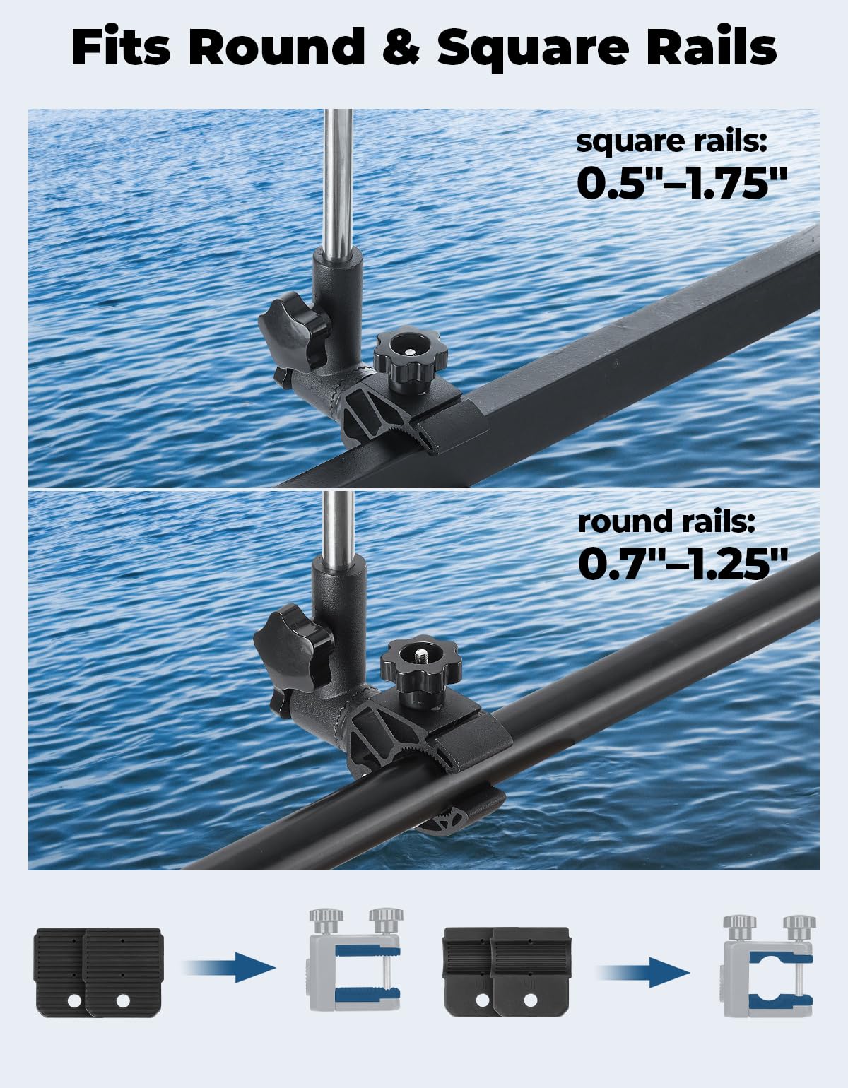 Stainless Steel 360° Rotating Boat Flag Pole Holder Q7279