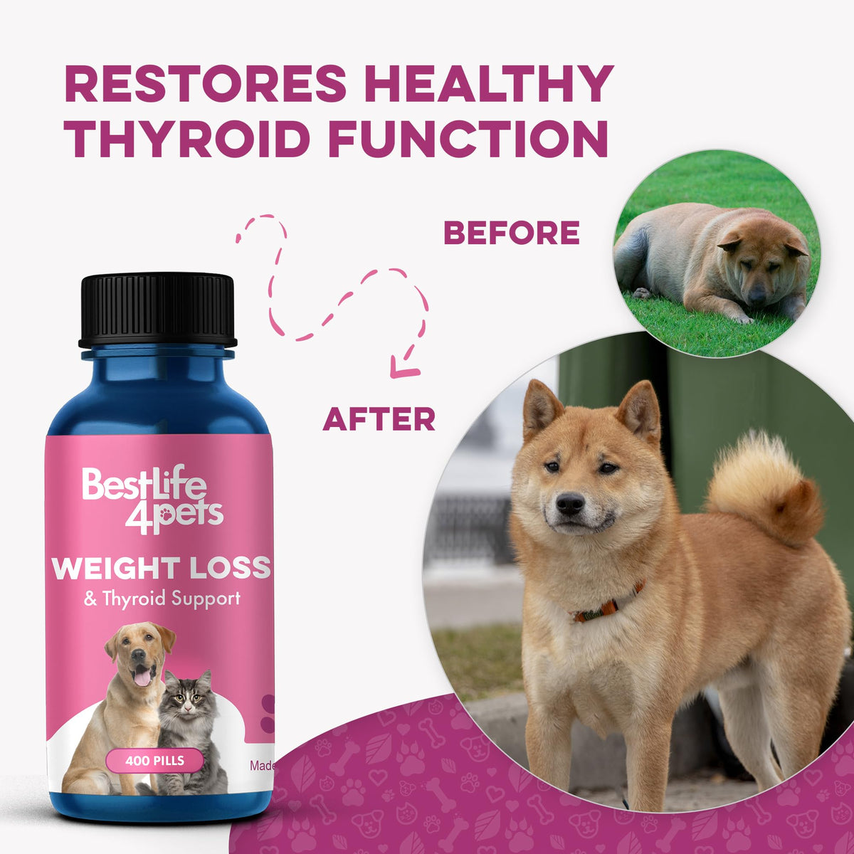 Weight Loss for Dogs 400 Pills J48388