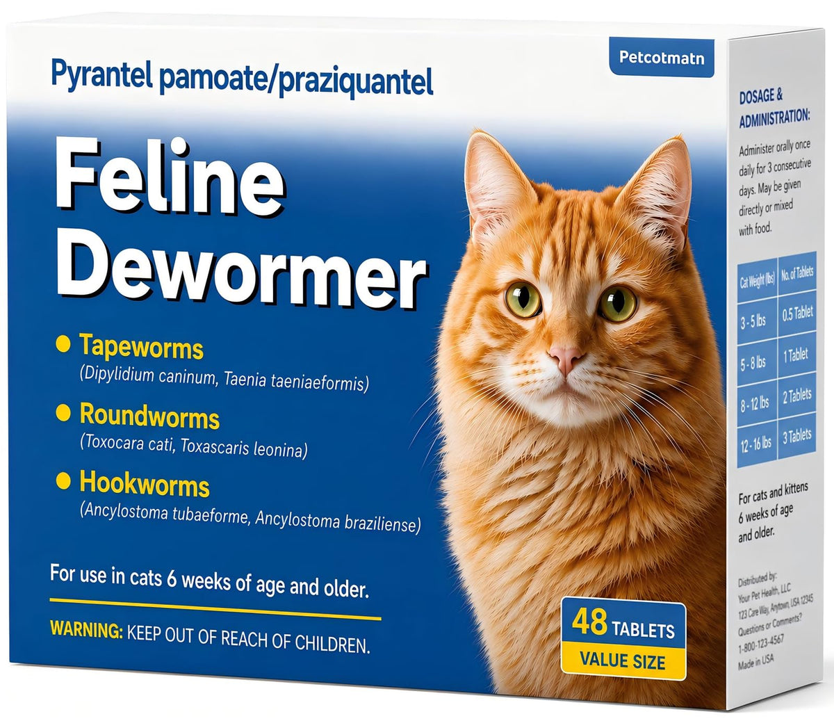 Cat Dewormer 48 Tablets M6269