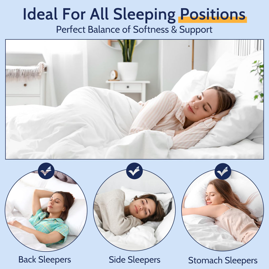 King Size Set of 2 Down Alternative Bed Pillows R512