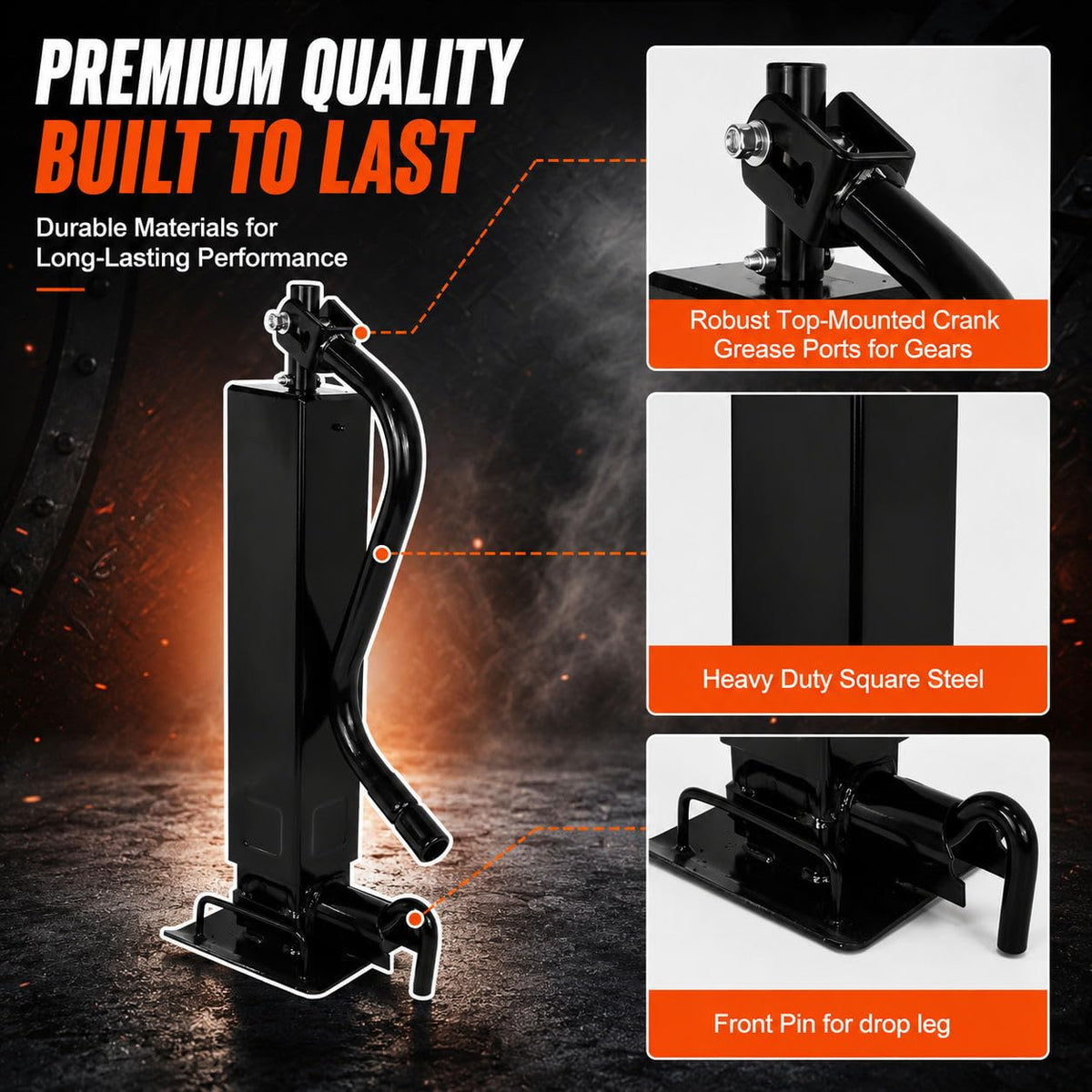 12000lbs Adjustable Drop Leg Trailer Jack Z247