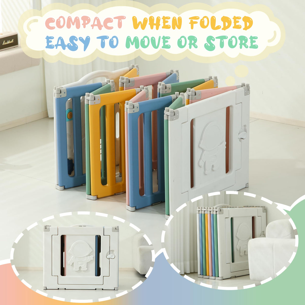 Foldable Colorful Baby Playpen K5096