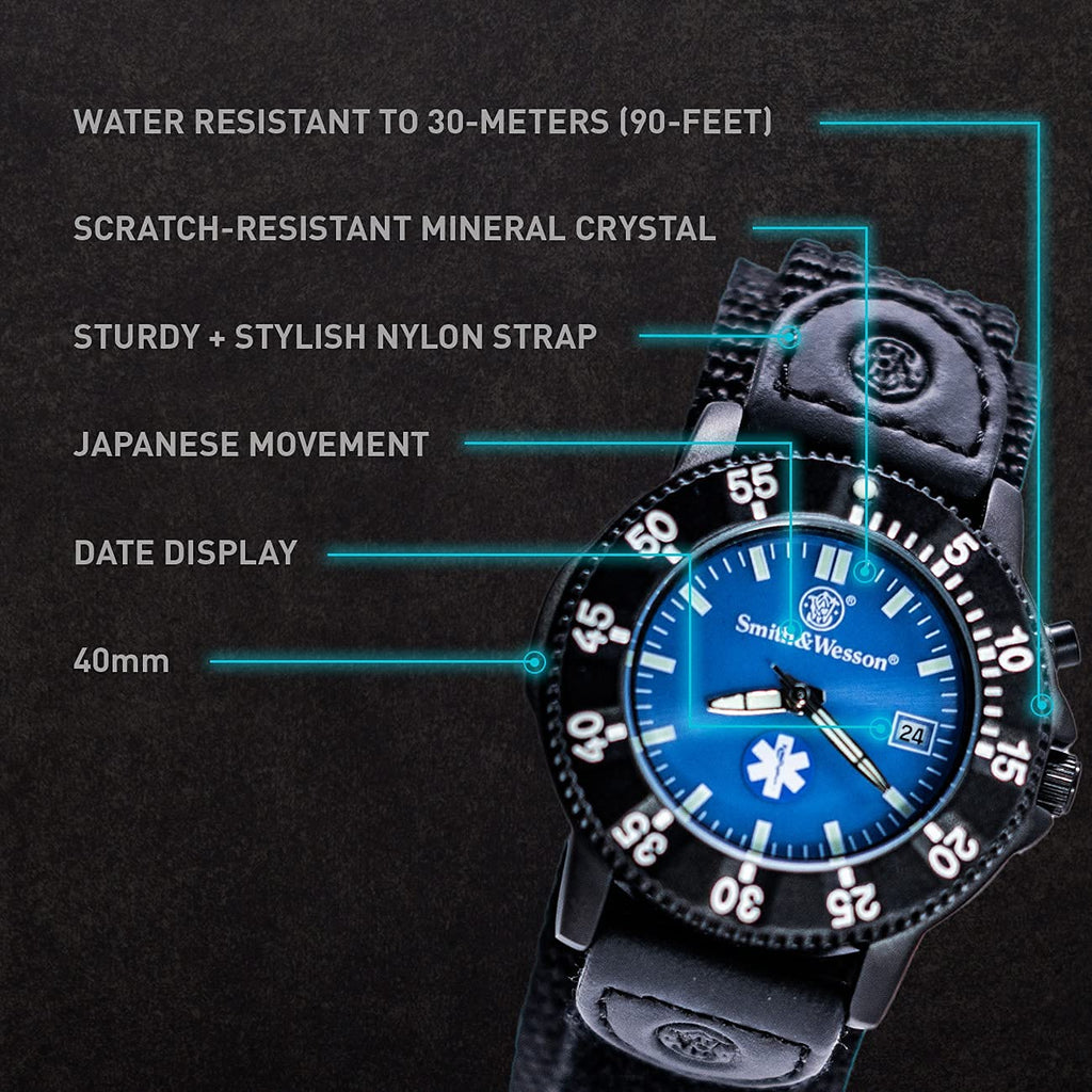 Men’s Tactical Field Watch with Backlight, 3ATM Water Resistant, Quartz, 40mm Z6292