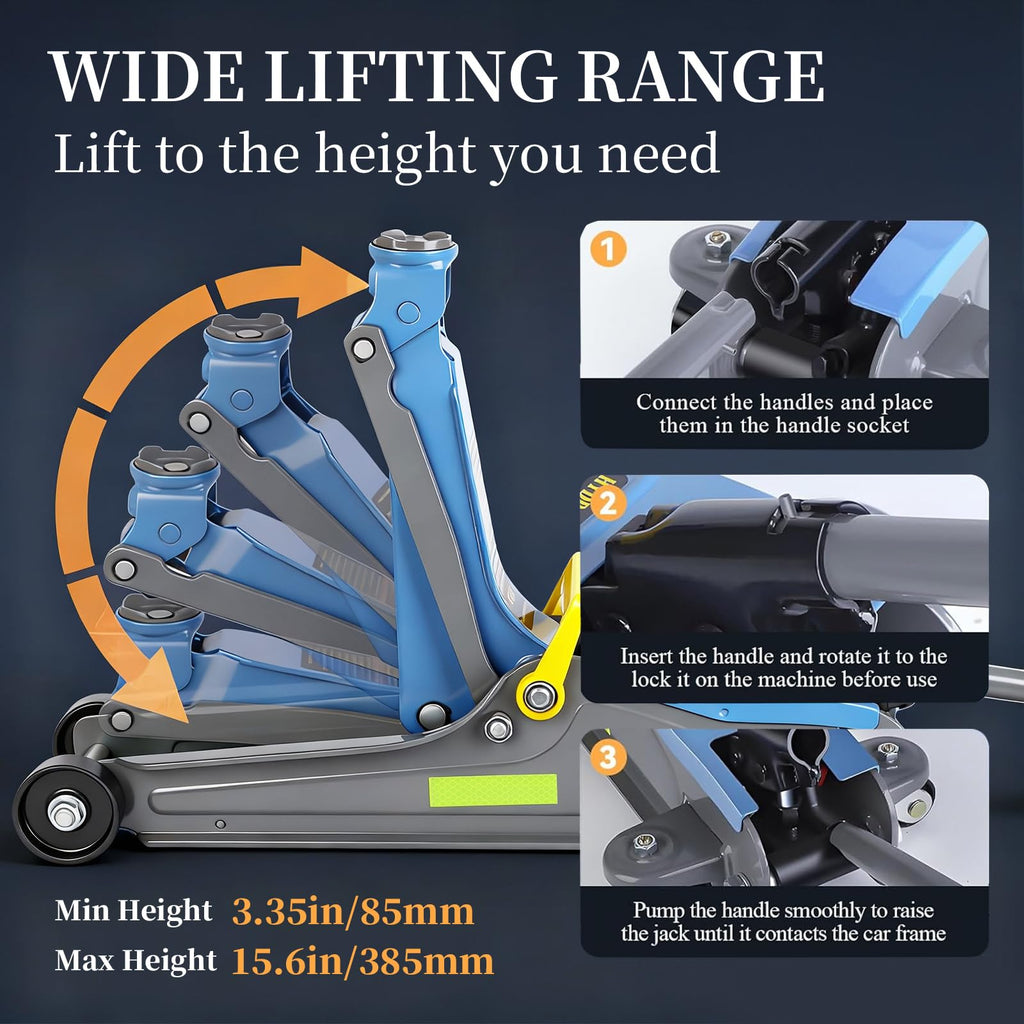 2.5T Low Profile Hydraulic Floor Jack with Carrying Handle G3227