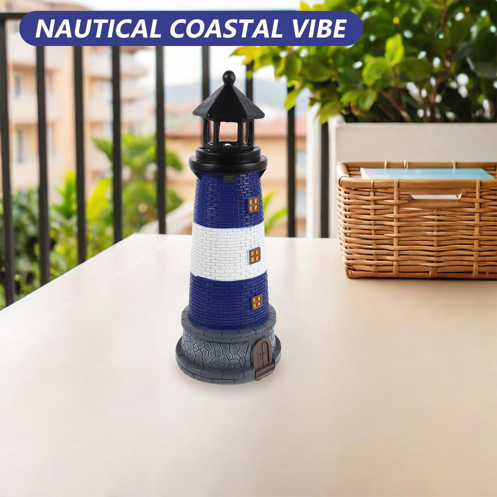 Solar Powered Resin Garden Light with Led, Blue V2707
