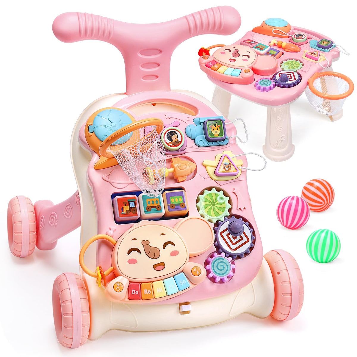 2-in-1 Baby Walker with Detachable Activity Center T9771