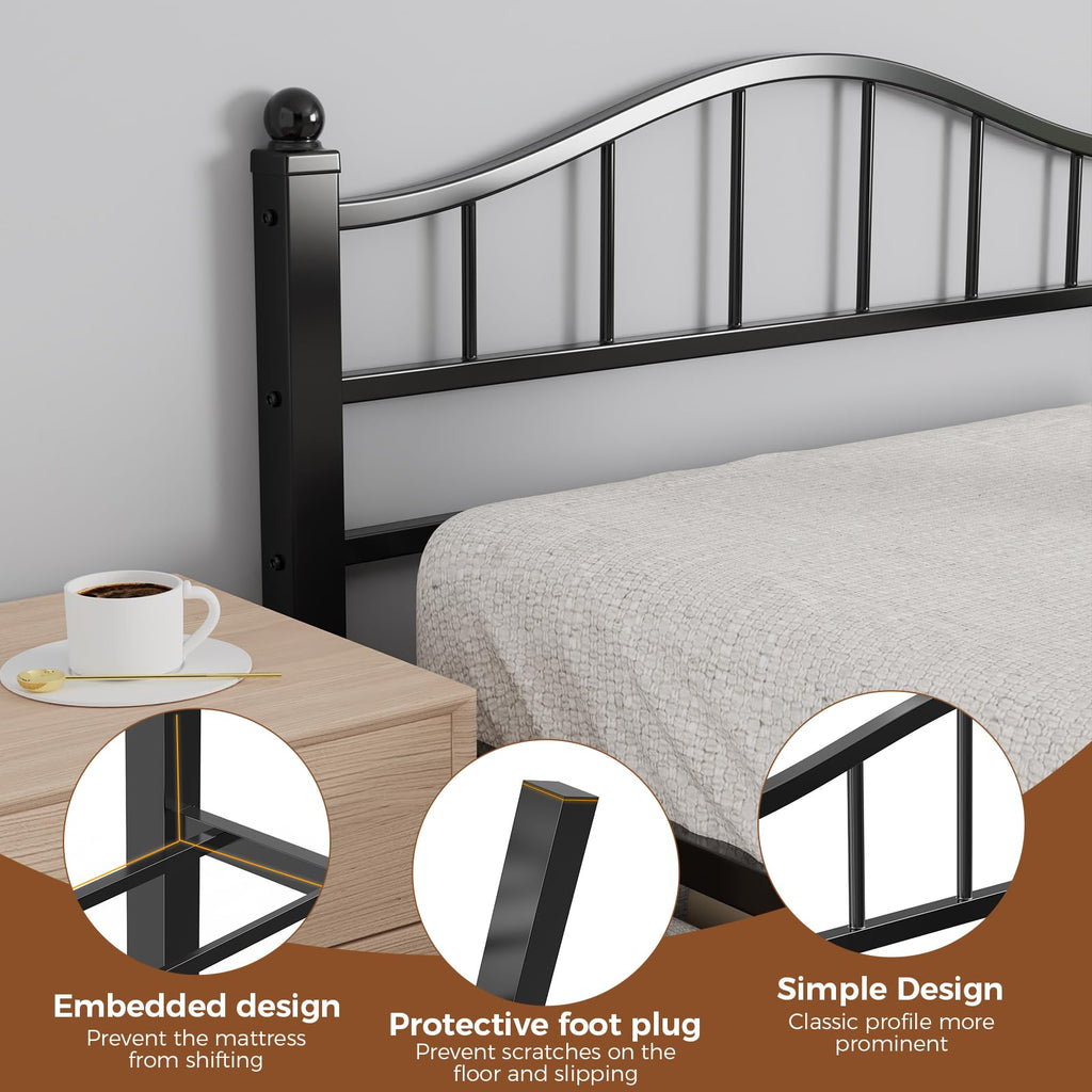 Full Size Bed Frames with Headboard M9072