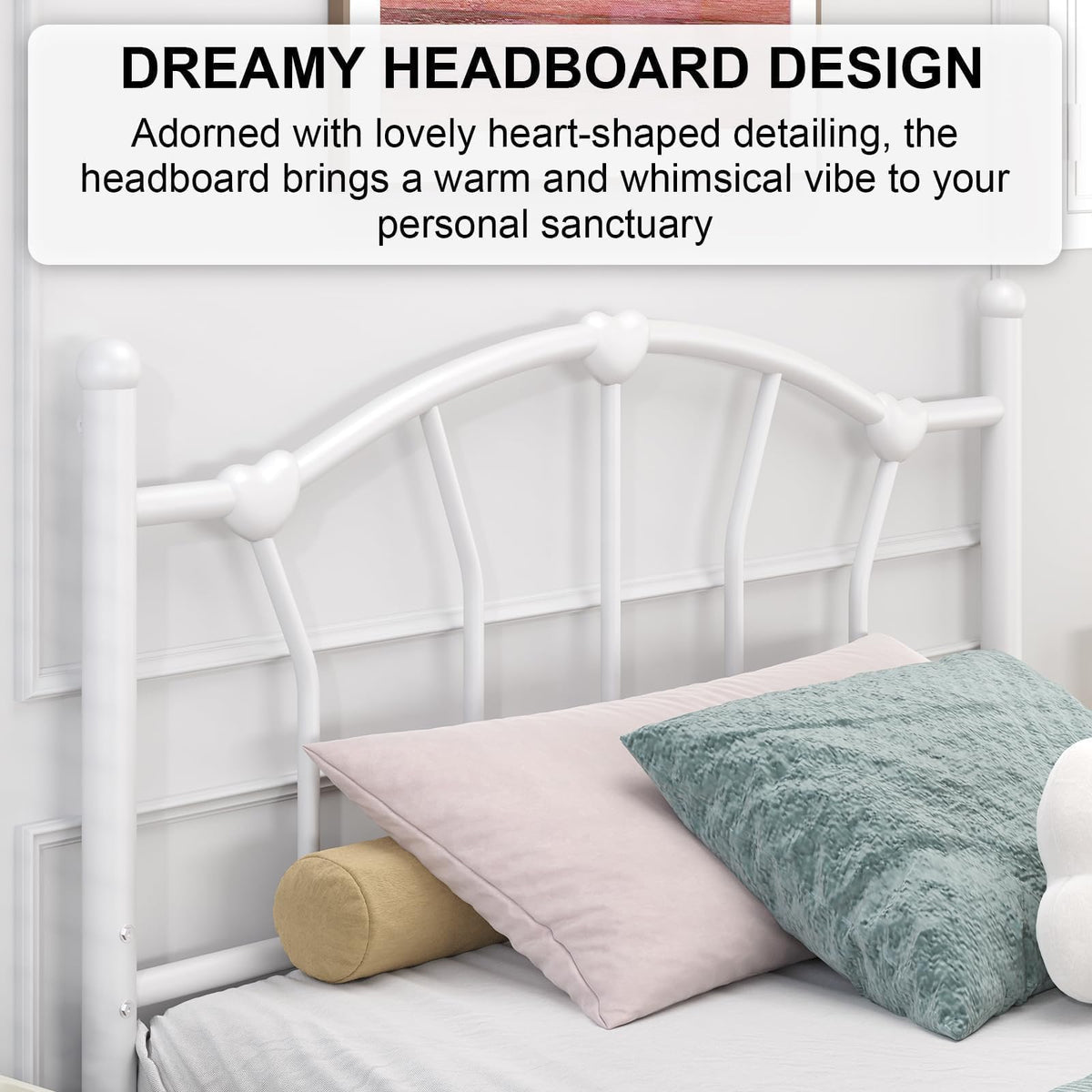 White Twin Metal Bed Frame G7481