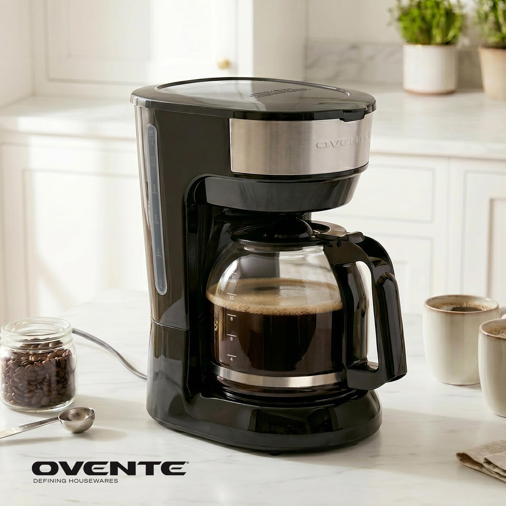 12-Cup Drip Coffee Maker with On/Off Switch, Black G459