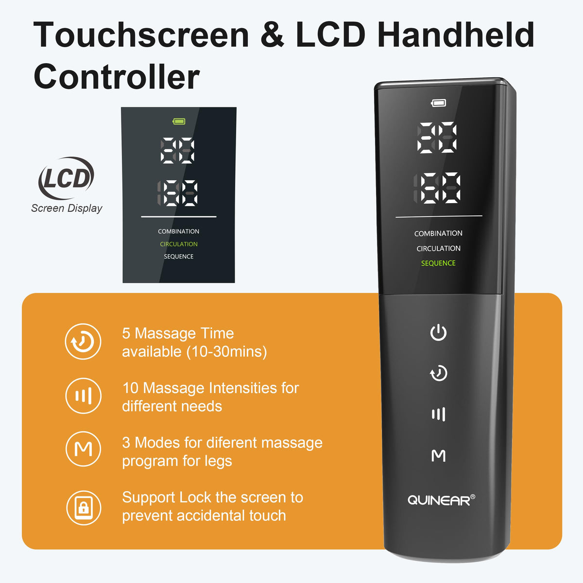 Cordless Rechargeable Leg Air Compression Massager V42376