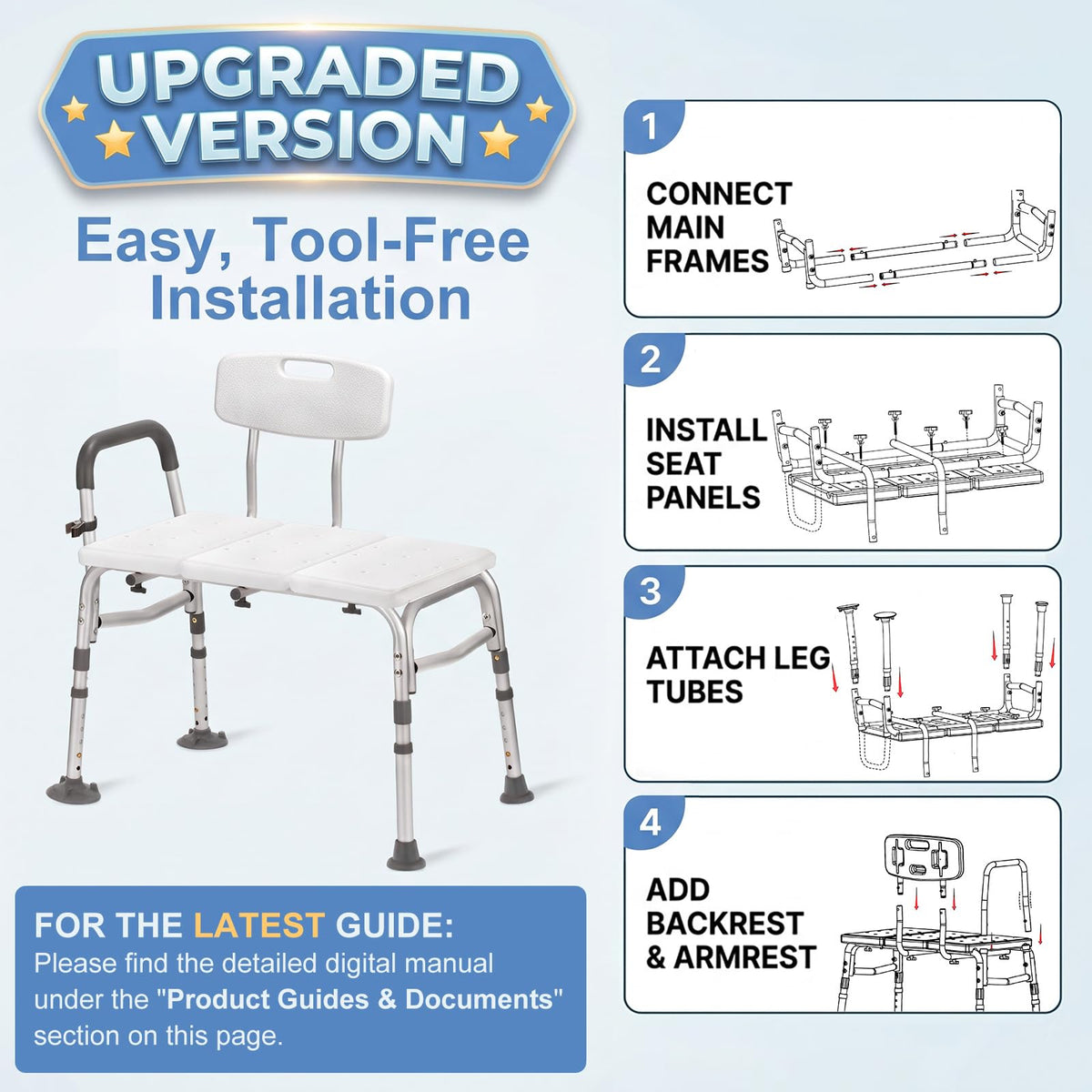Tub Transfer Bench & Shower Chair W28809