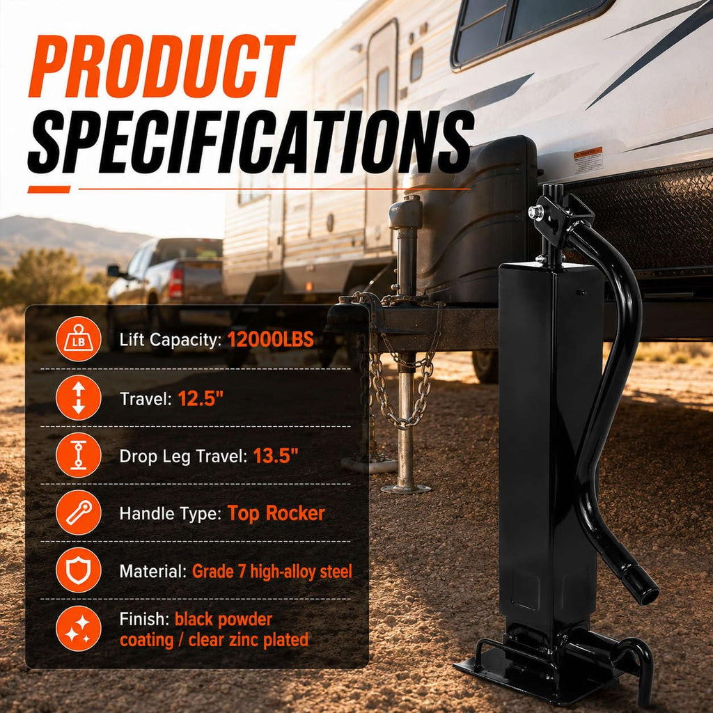 12000lbs Adjustable Drop Leg Trailer Jack Z247