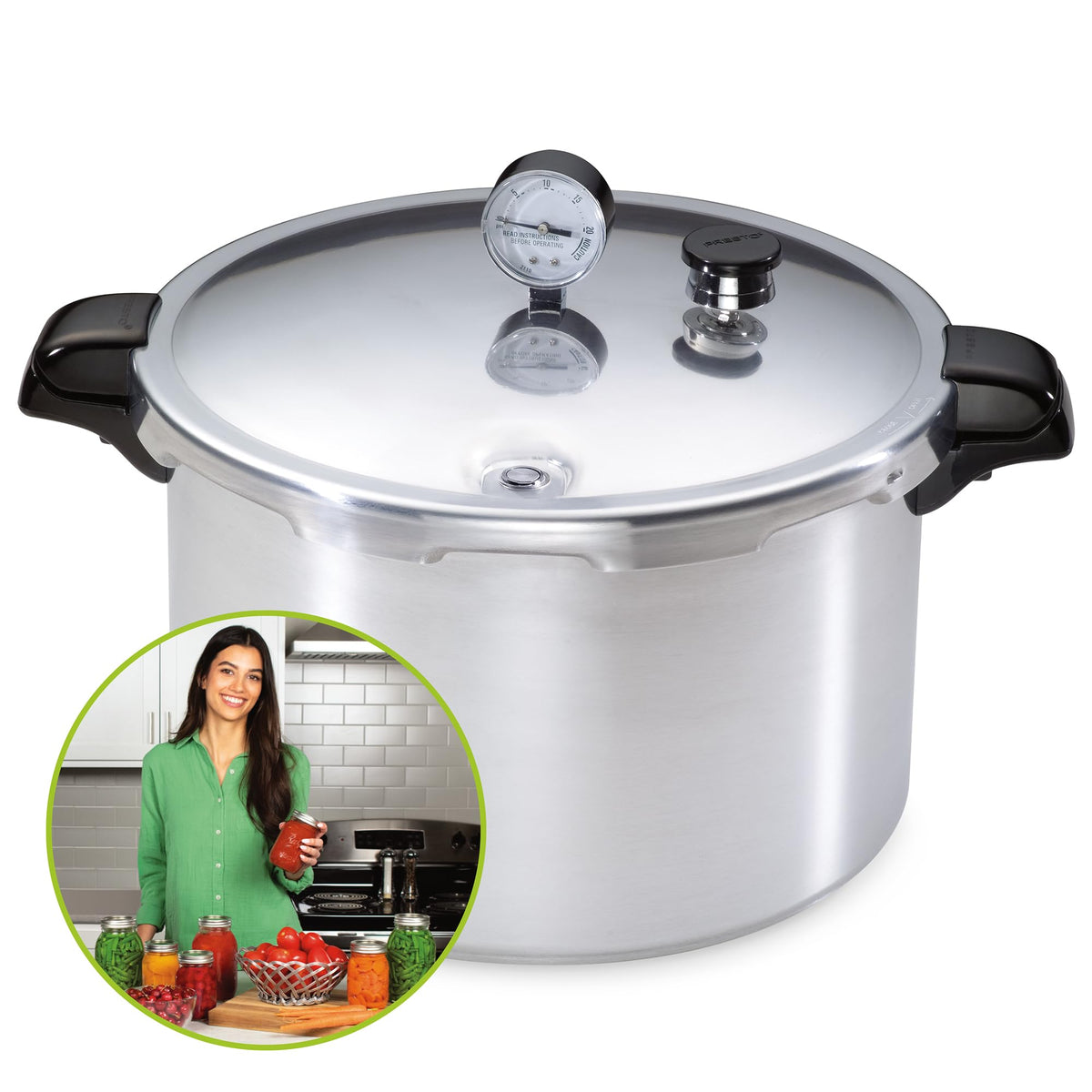 16-Quart Aluminum Pressure Canner and Cooker W80925
