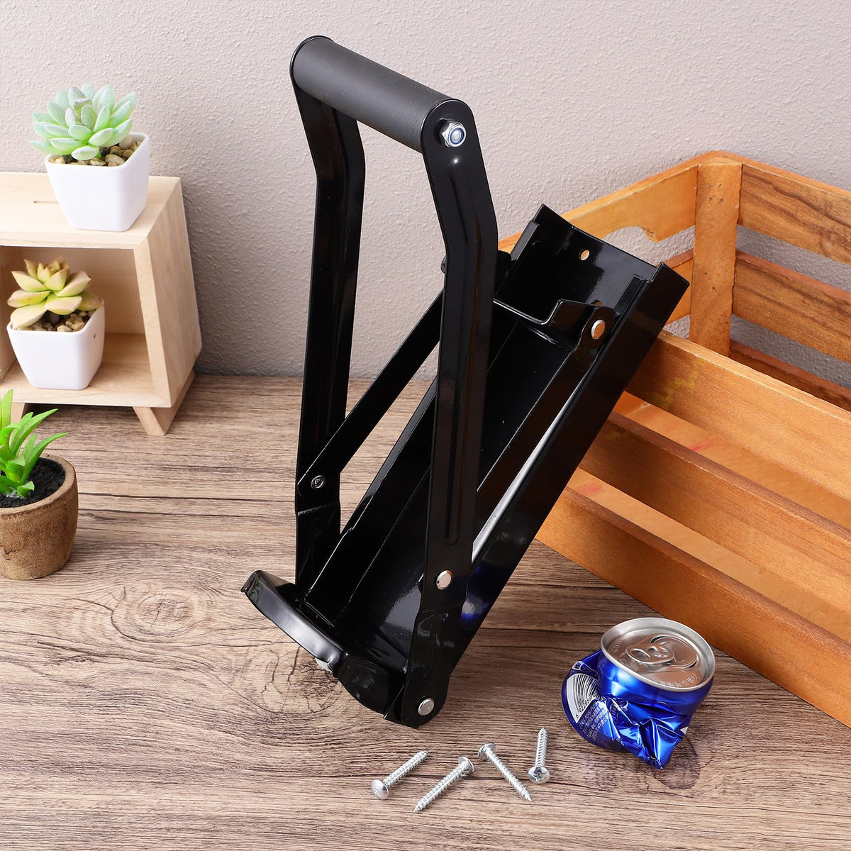 Wall Mounted Can Crusher with Bottle Opener L452525