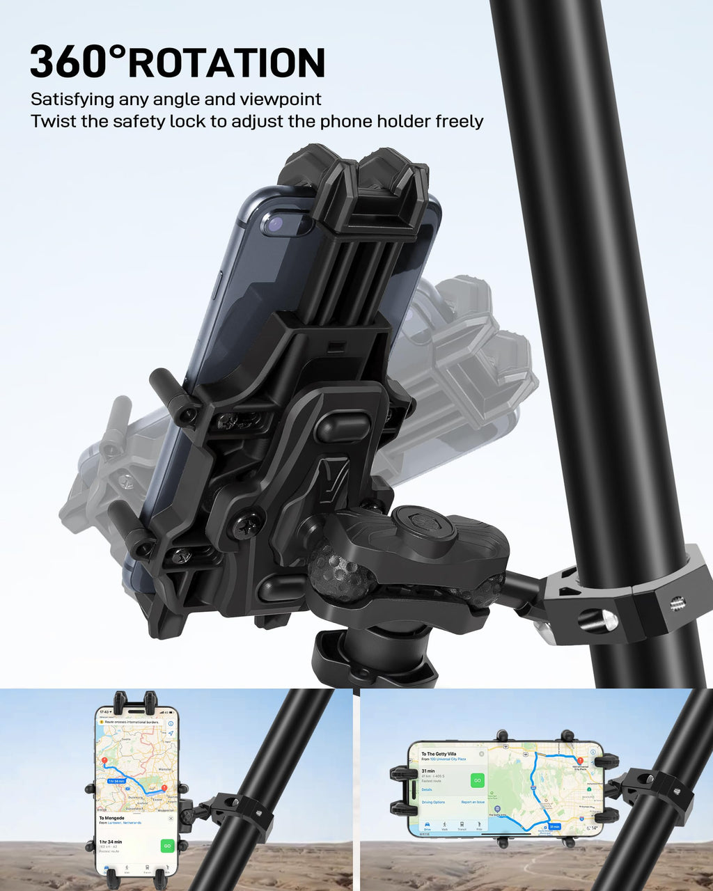 Anti-Theft UTV Phone Mount with Vibration Dampener O607