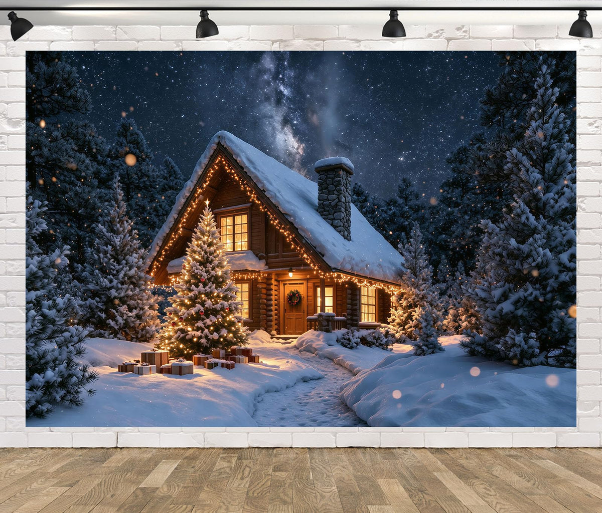15x8ft Fabric Christmas Backdrop Z191