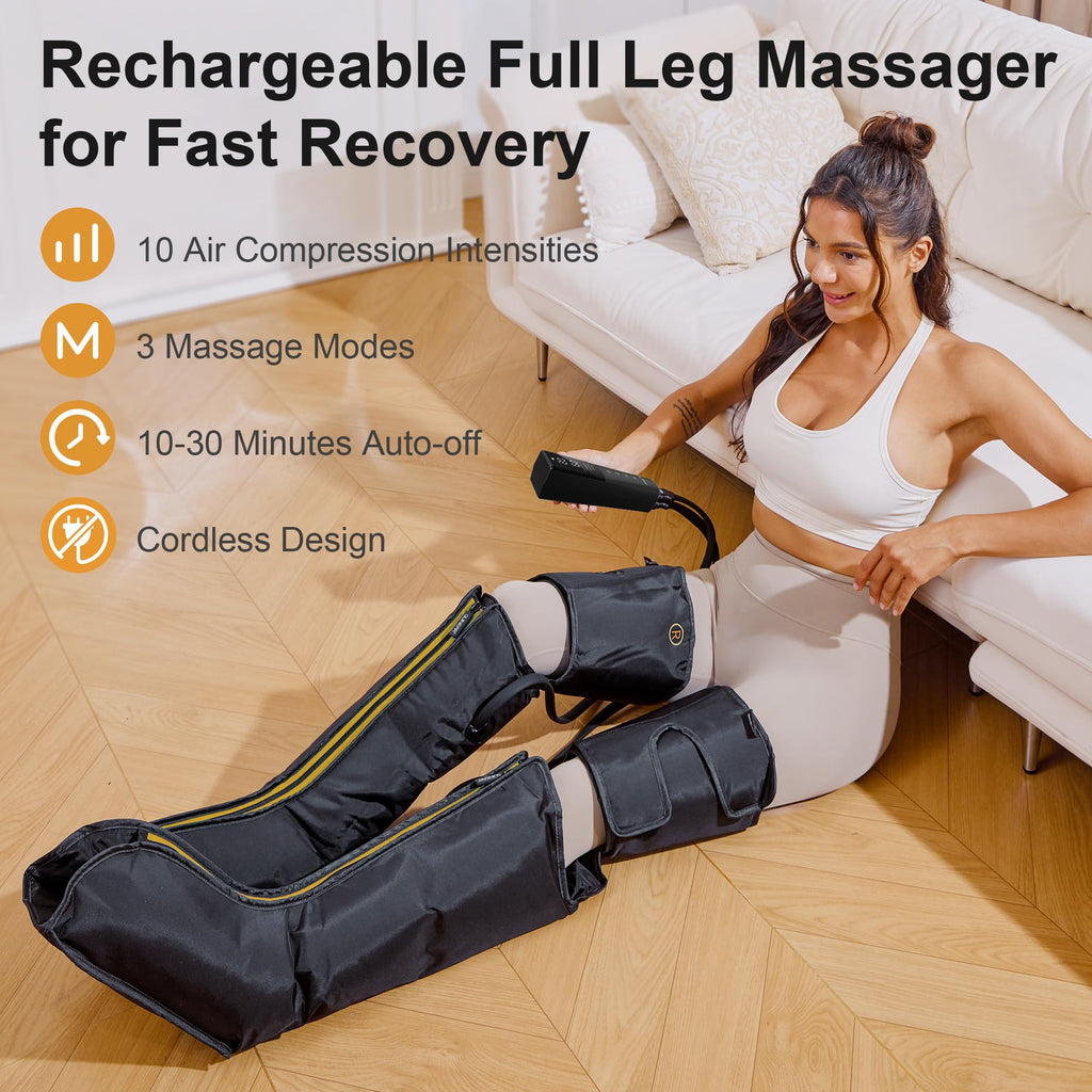 Cordless Rechargeable Leg Air Compression Massager V42376