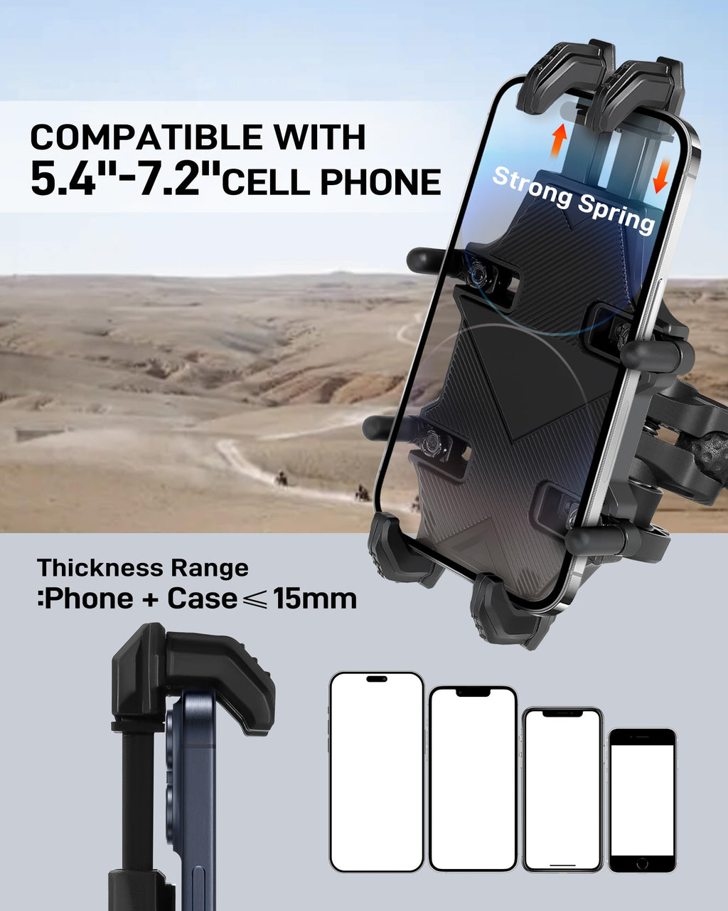 Anti-Theft UTV Phone Mount with Vibration Dampener O607