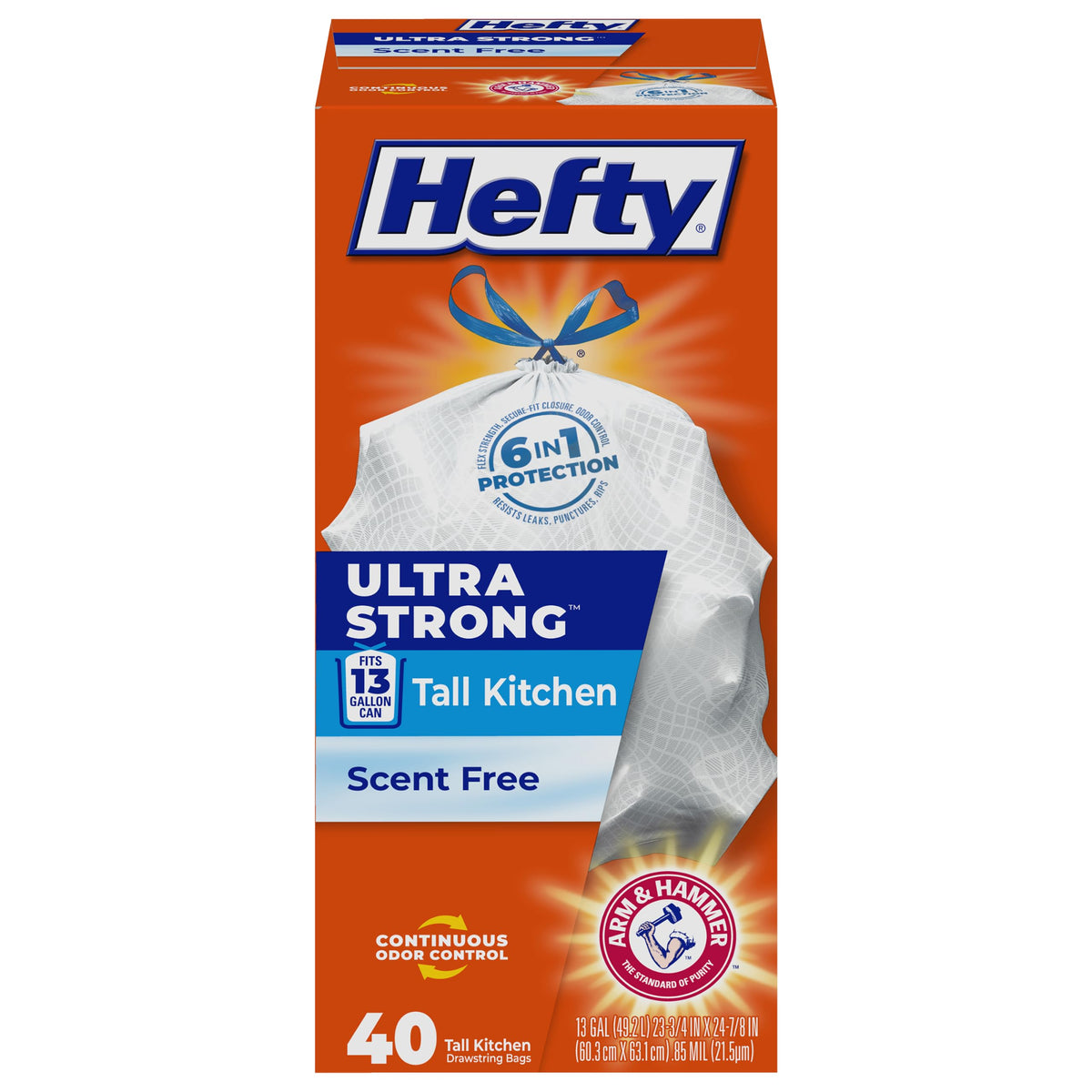 13 Gal White Unscented Kitchen Trash Bags V651