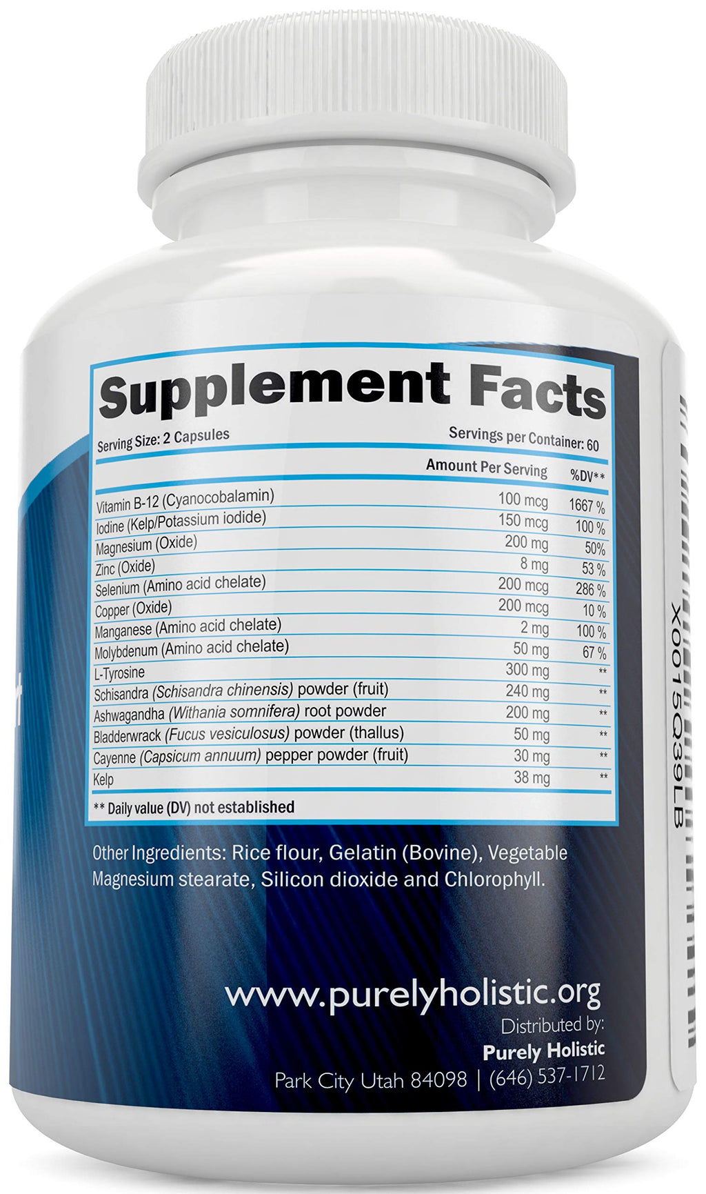 Iodine Supplement with Zinc Selenium & L-Tyrosine R5134