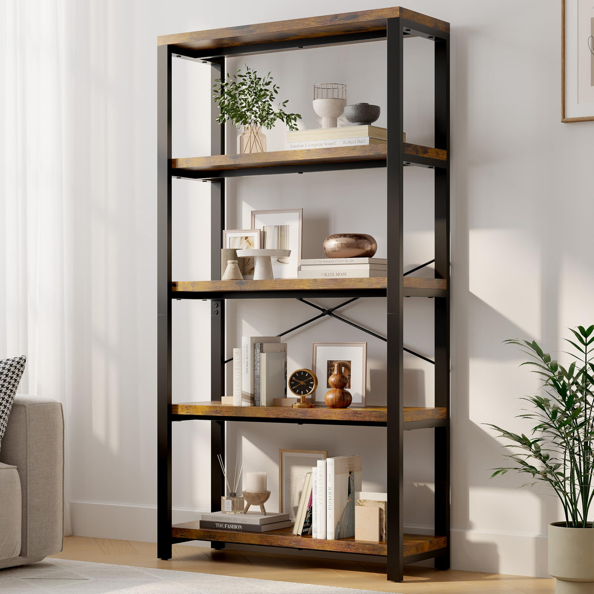 5-Tier Adjustable Bookshelf C868
