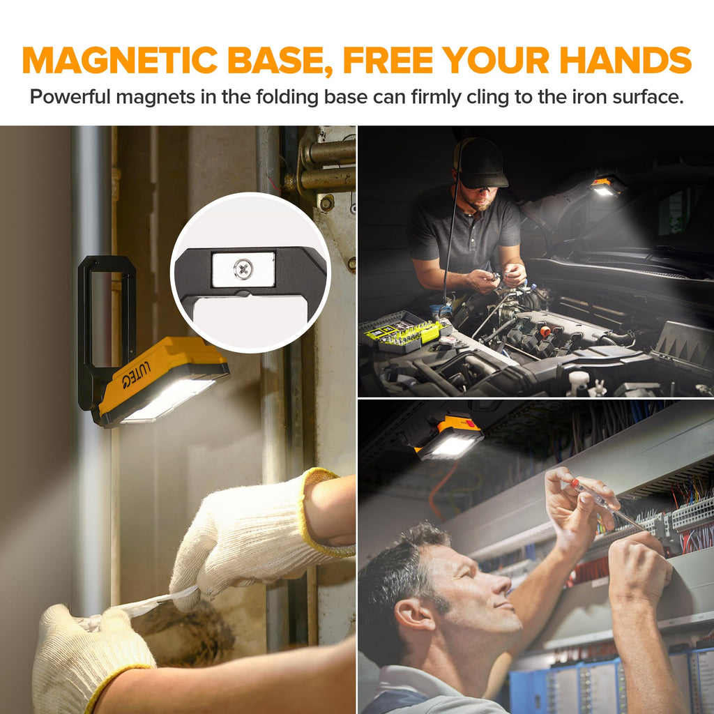 1000 Lumens LED Rechargeable Magnetic Work Light U824909
