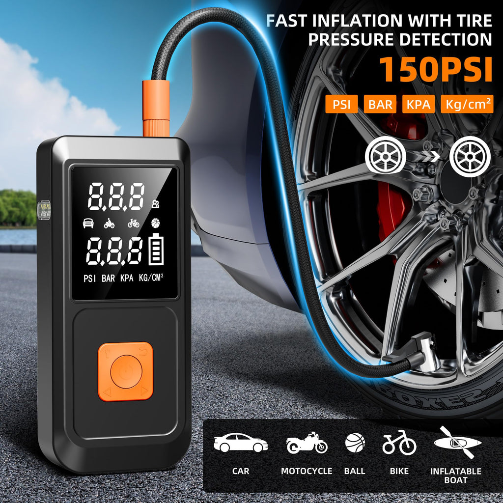 Car Battery Jump Starter with Air Compressor 4000A 150PSI 20000mAh F7205