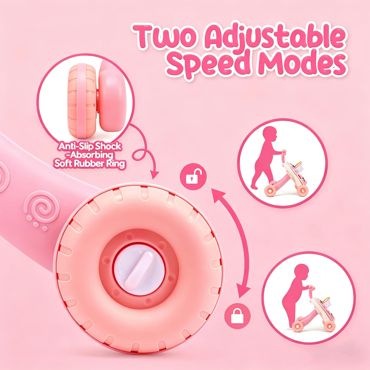 2-in-1 Baby Walker with Detachable Activity Center T9771