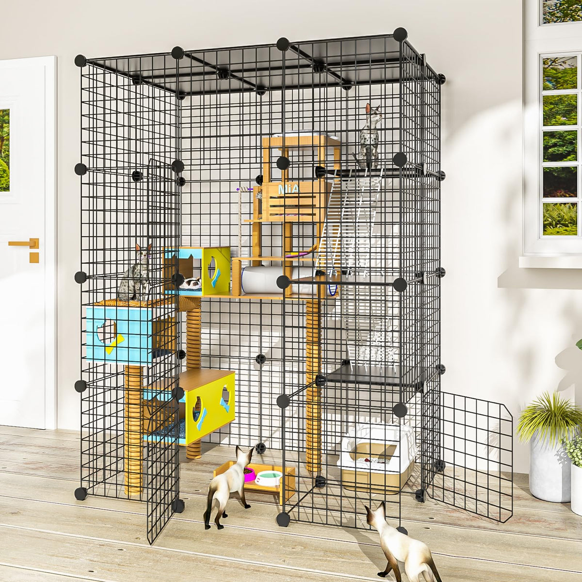 Large Detachable Metal Wire Cat Enclosure X623