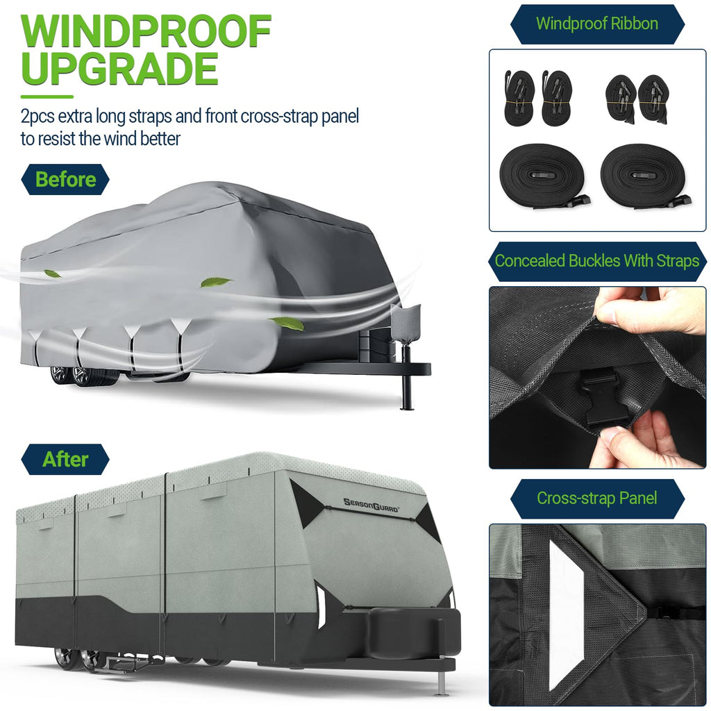 14-16 ft Waterproof Travel Trailer Cover O708