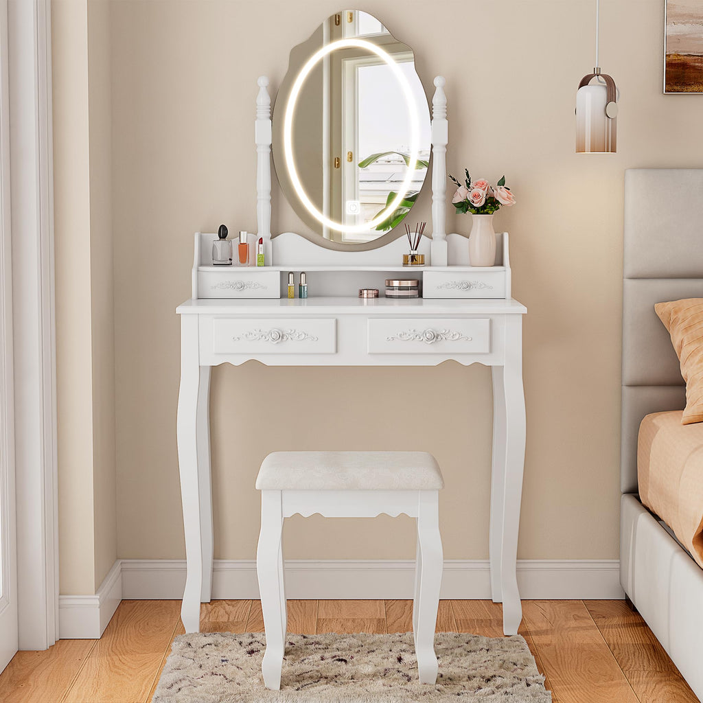 Vanity Desk with Mirror and Lights C550185