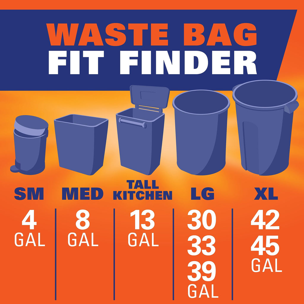13 Gal White Unscented Kitchen Trash Bags V651