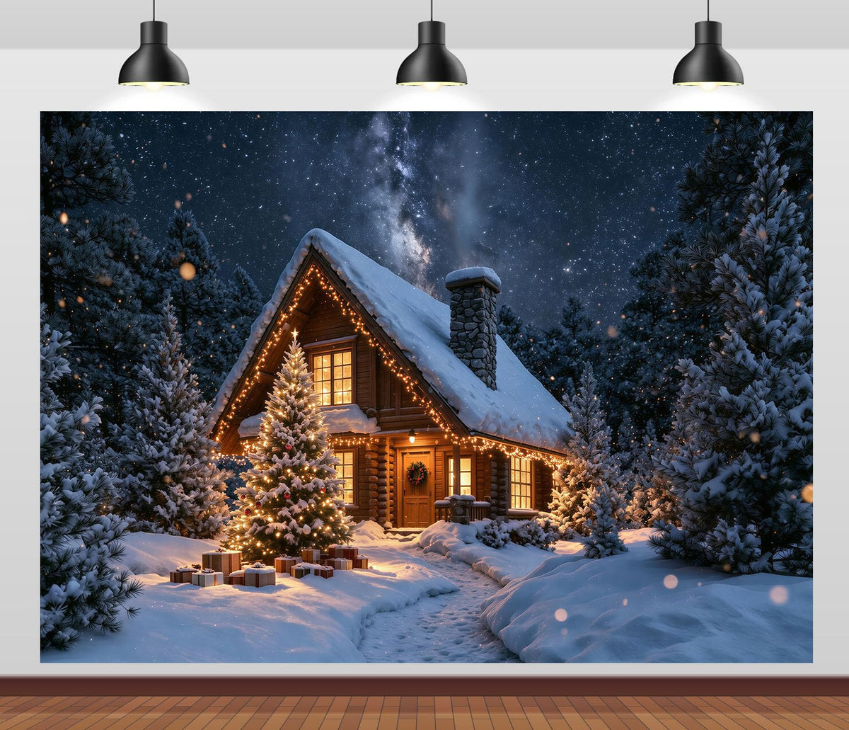 15x8ft Fabric Christmas Backdrop Z191
