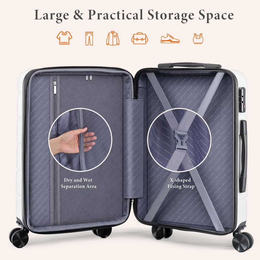 20 Inch Carry On Luggage with Spinner Wheels I638744