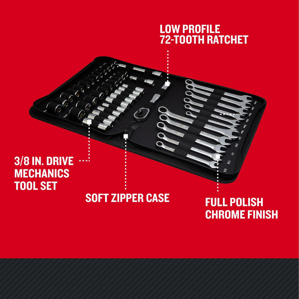 3/8 Inch Drive 47 Piece Mechanics Tool Set J6232