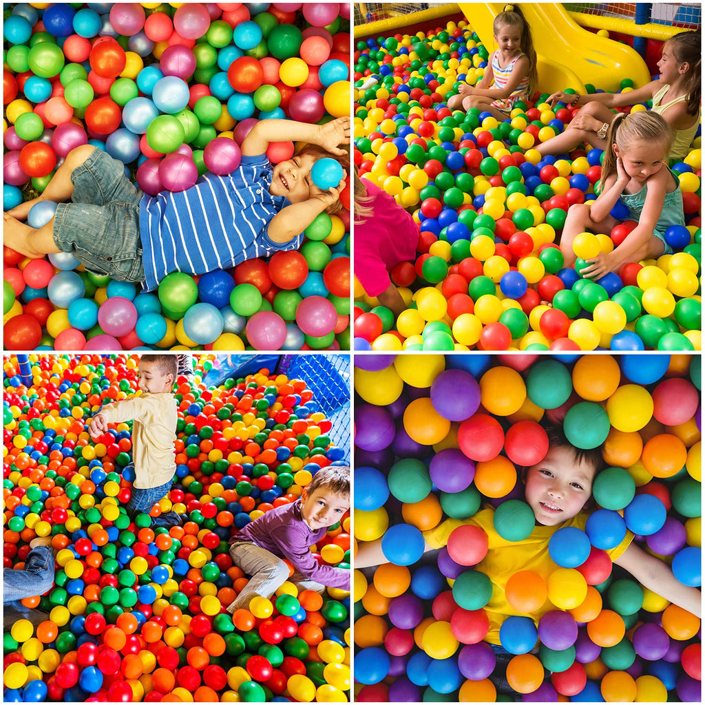 Crush Proof Plastic Ball Pit Balls with Storage Bag I506
