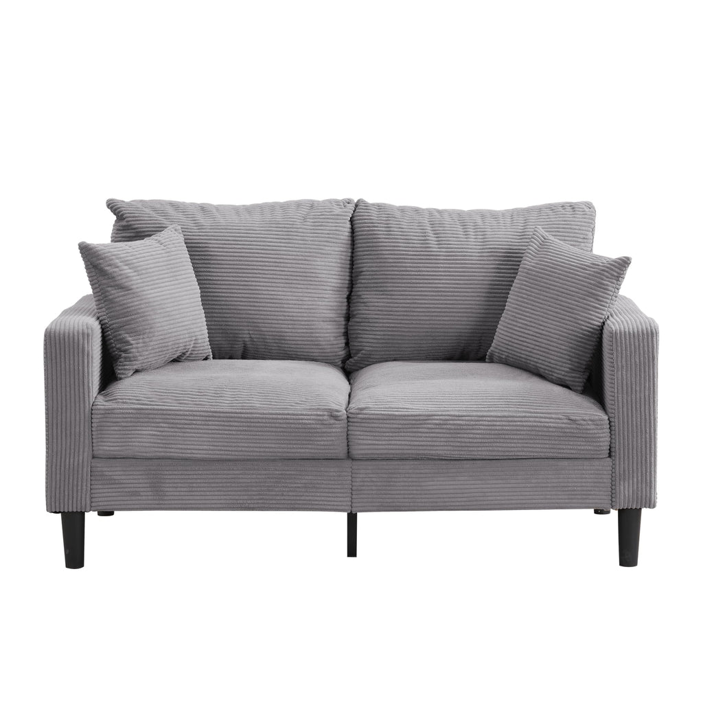 Light Gray Upholstered 2 Seat Loveseat Sofa A802976