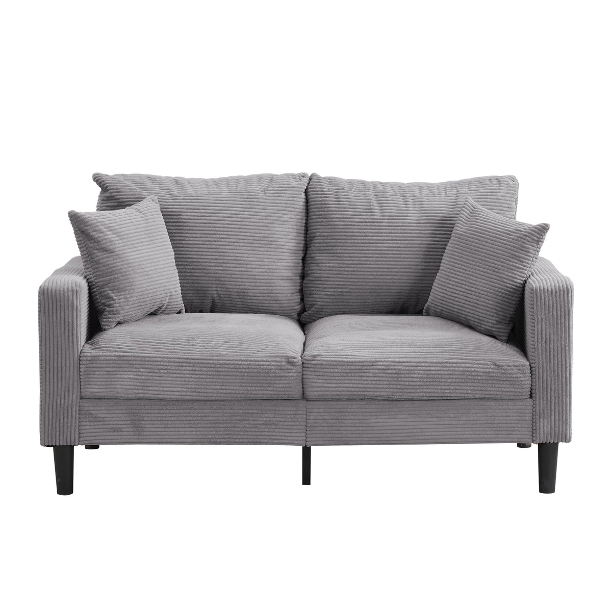 Light Gray Upholstered 2 Seat Loveseat Sofa A802976
