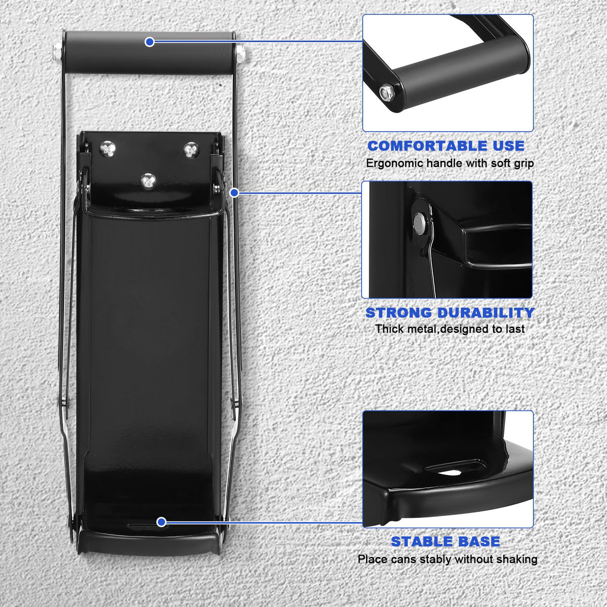 Wall Mounted Can Crusher with Bottle Opener L452525