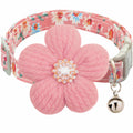 Small Dog Collar with Flower and Bell F319