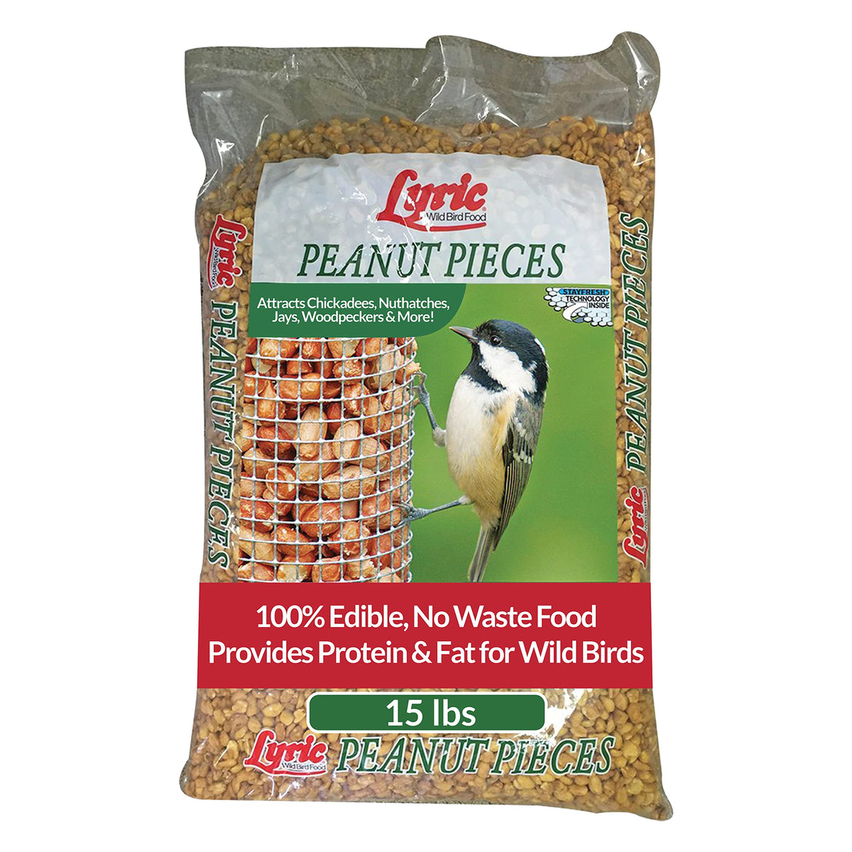 Woodpecker Wild Bird Seed 20 lb & Peanut Pieces 15 lb Nut & Fruit Mix H974