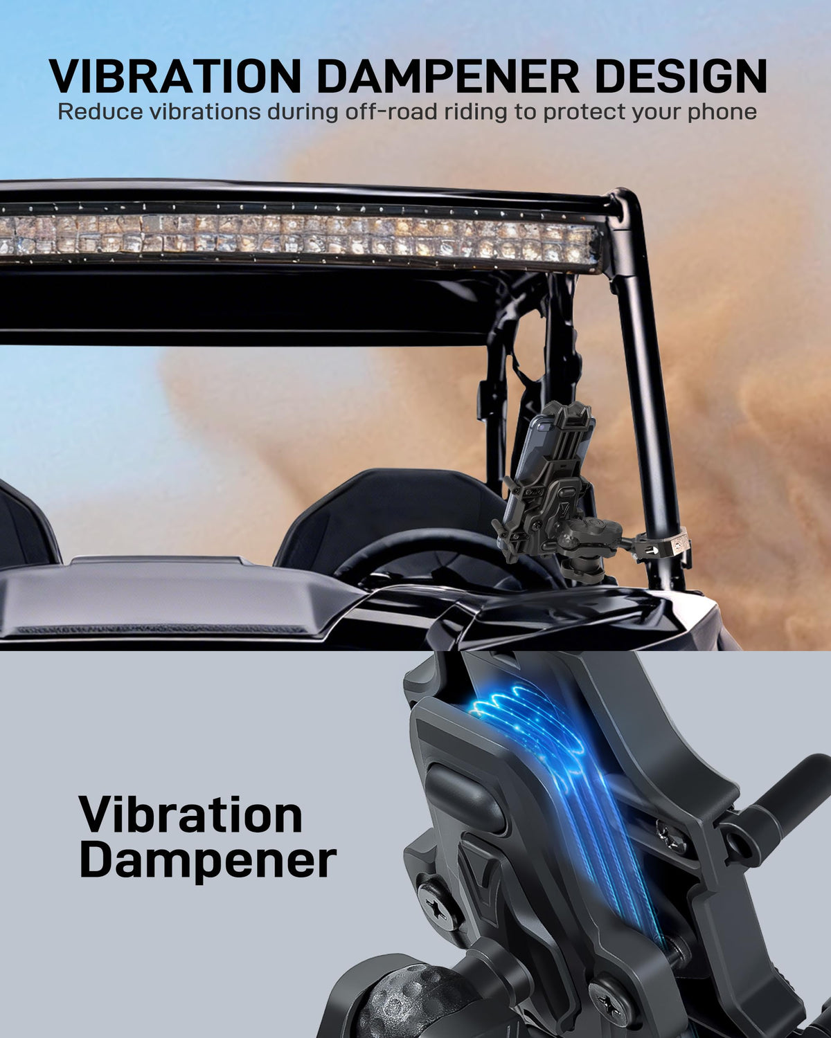 Anti-Theft UTV Phone Mount with Vibration Dampener O607