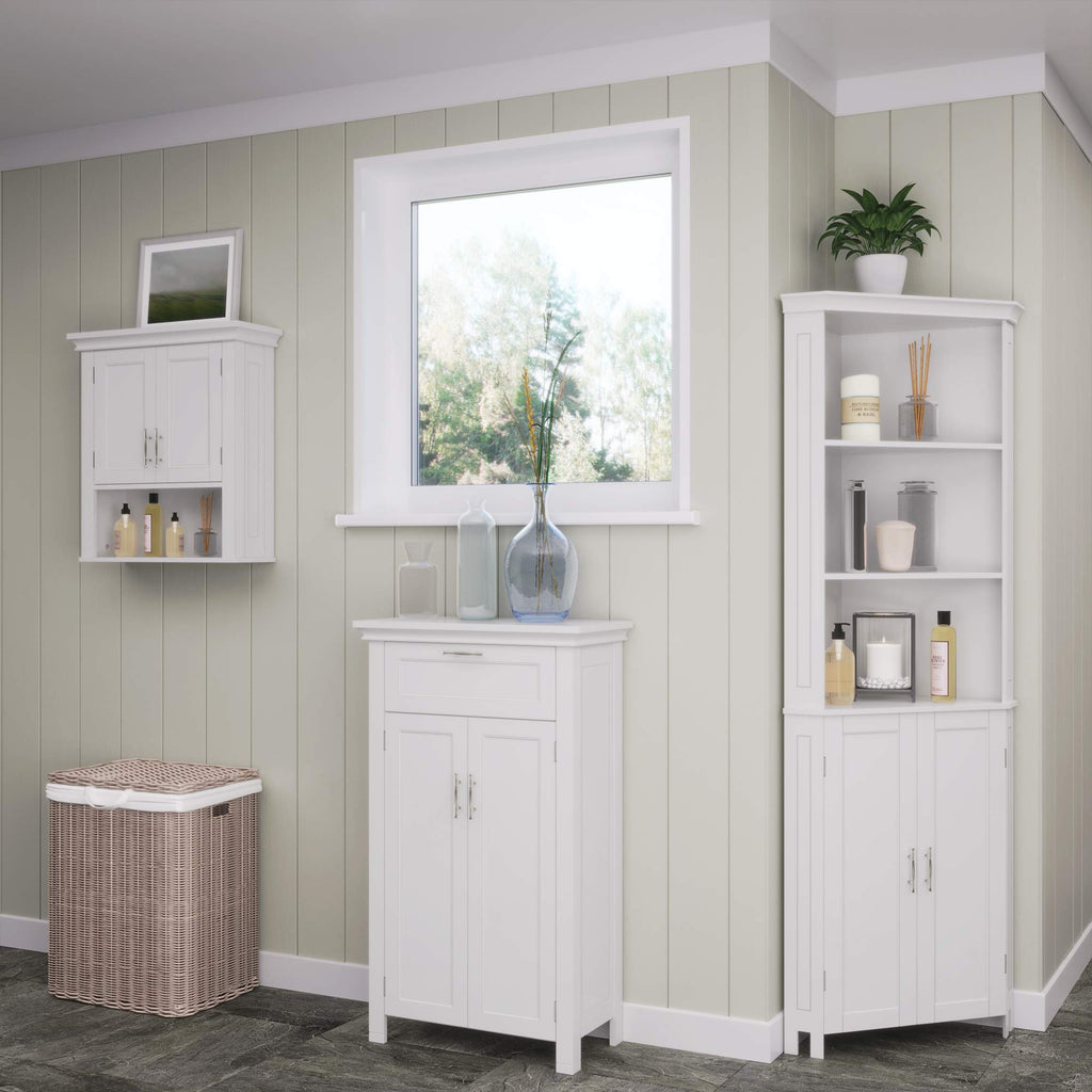 White Two-Door Wall Mount Medicine Cabinet K76576