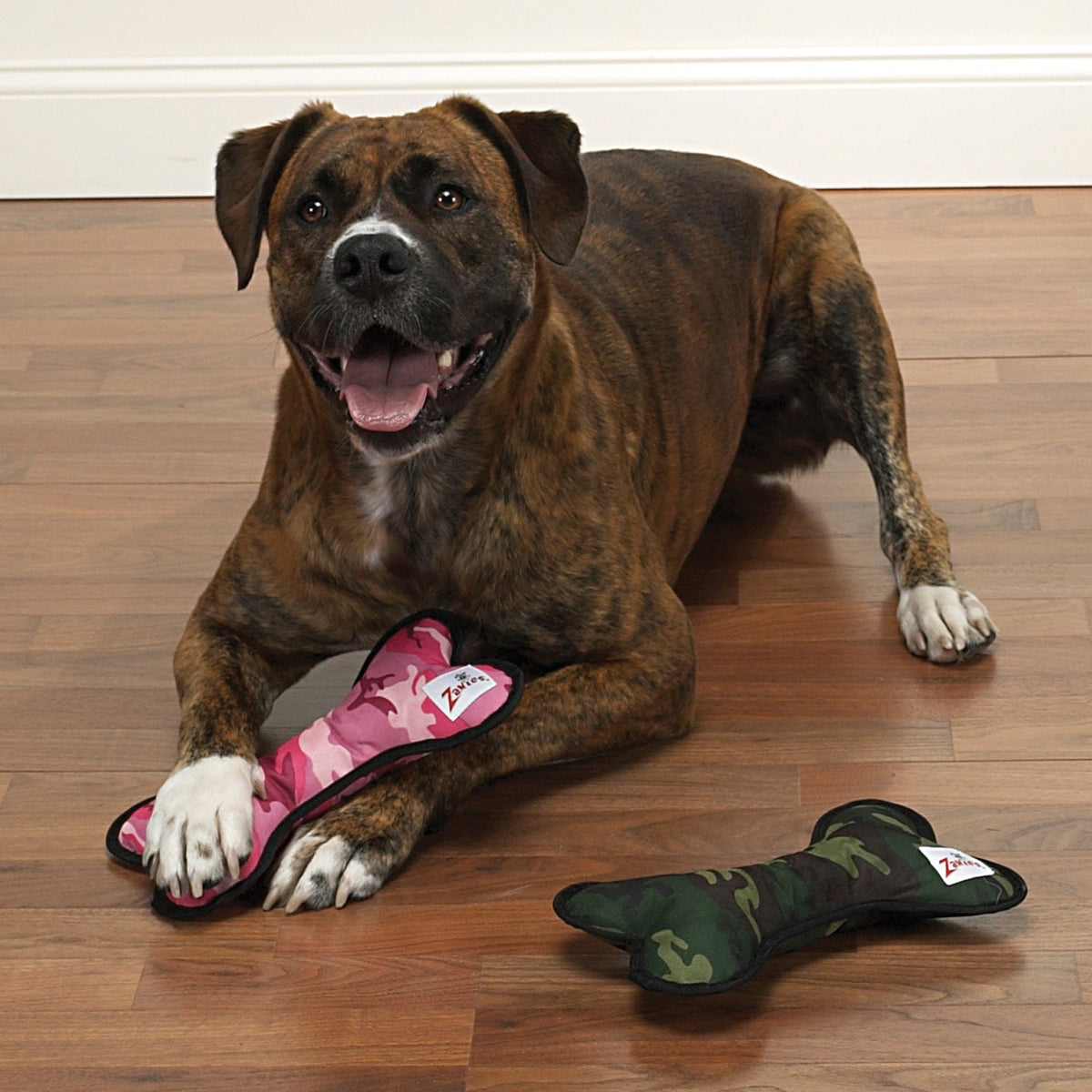 Green Camo Small Bone Dog Toys G21474