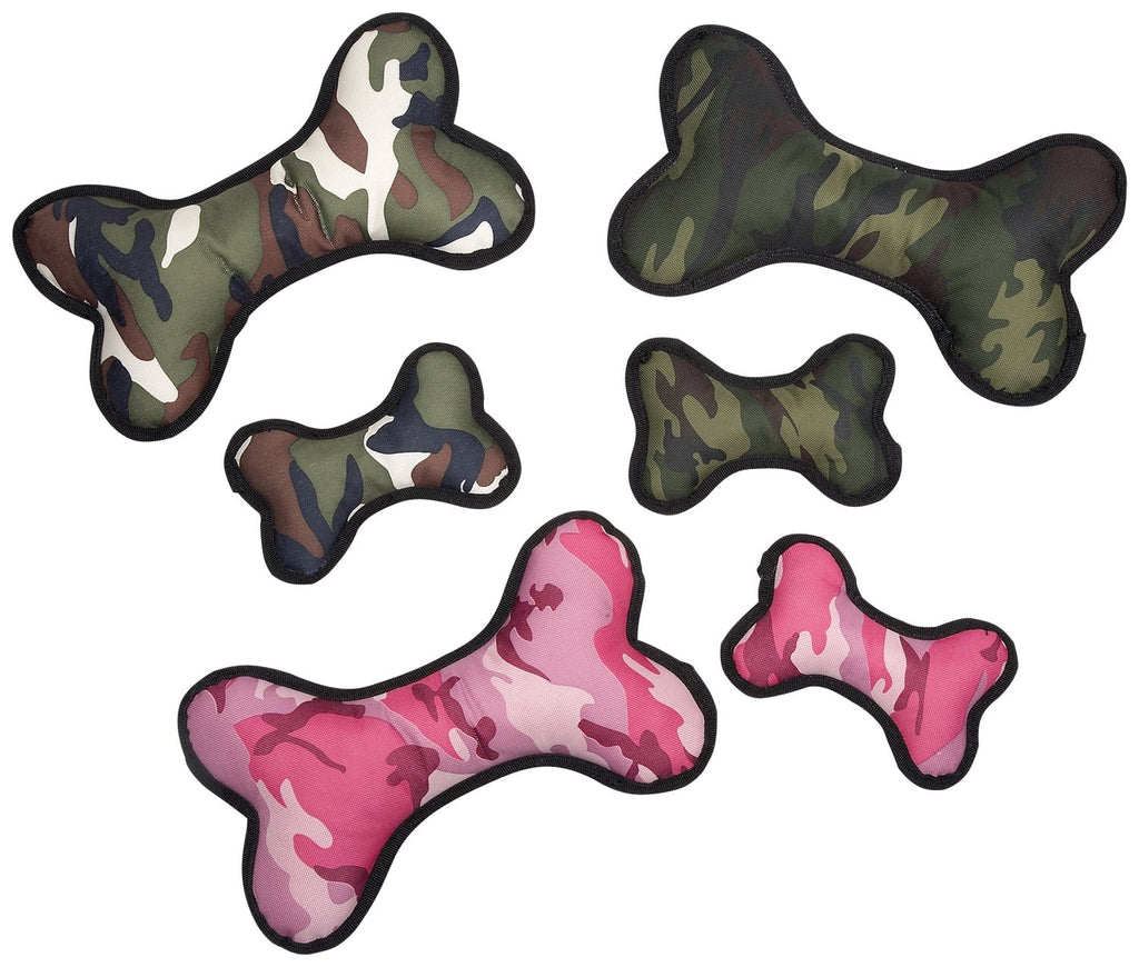 Green Camo Small Bone Dog Toys G21474