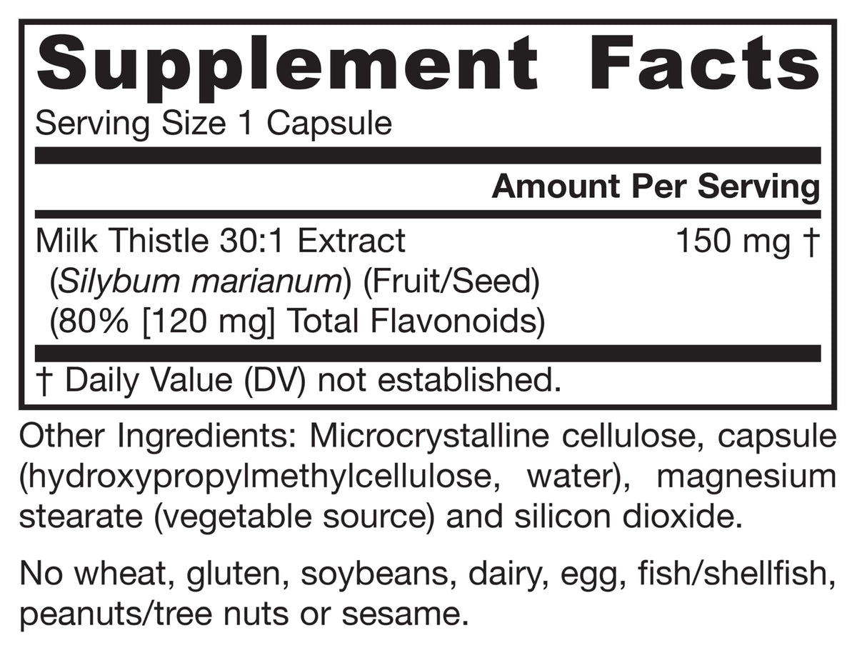 Milk Thistle 150mg 200 Capsules S619