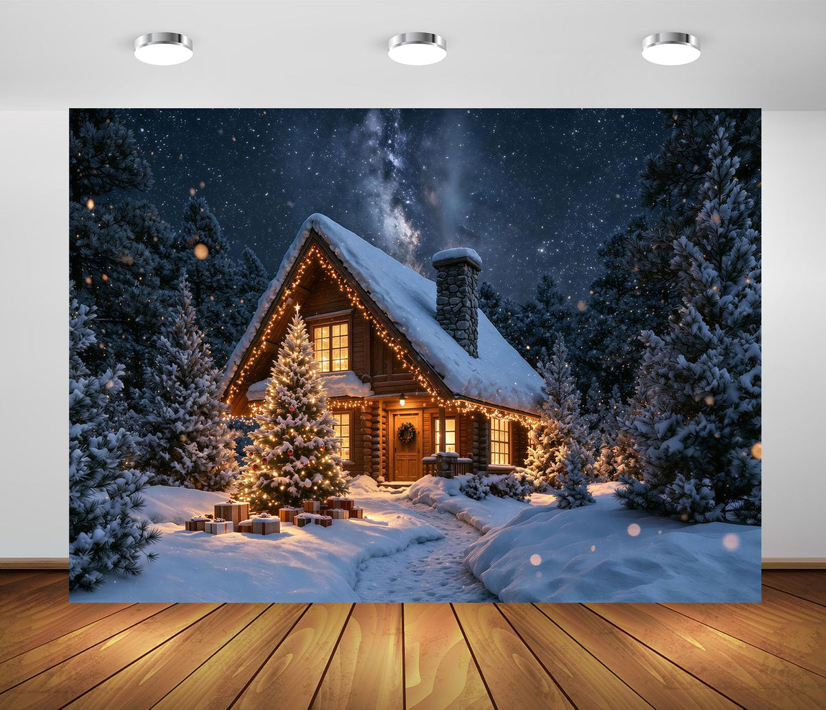 15x8ft Fabric Christmas Backdrop Z191