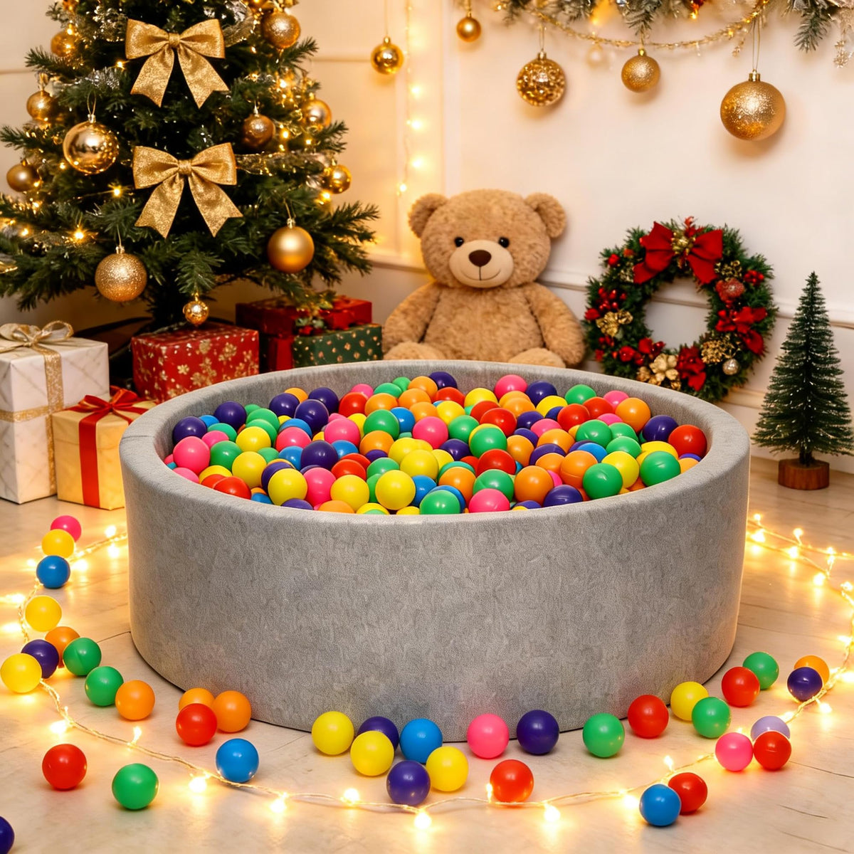 Crush Proof Plastic Ball Pit Balls with Storage Bag I506