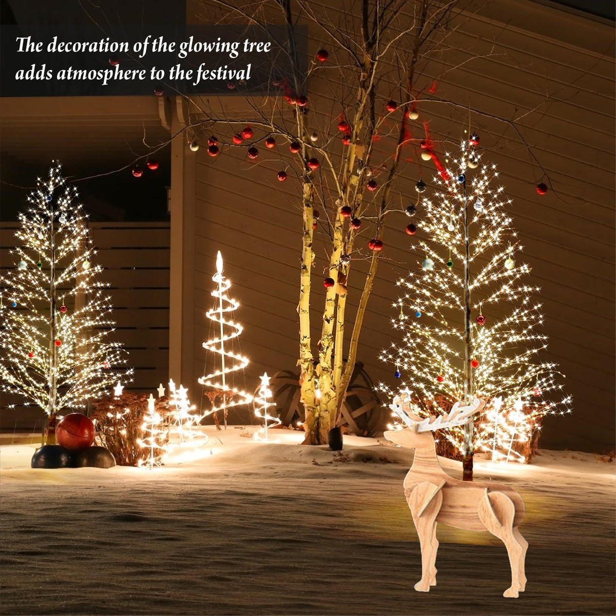 6FT Lighted Birch Tree with 1300 LED Lights O115376